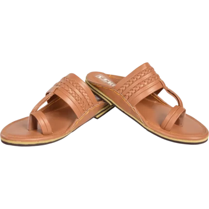 Elite Men Tan Kolhapuri Chappal C428777