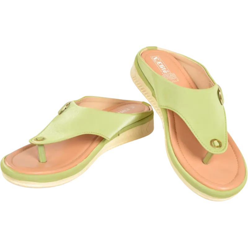 Elite Women Green Flat Sandal L131391