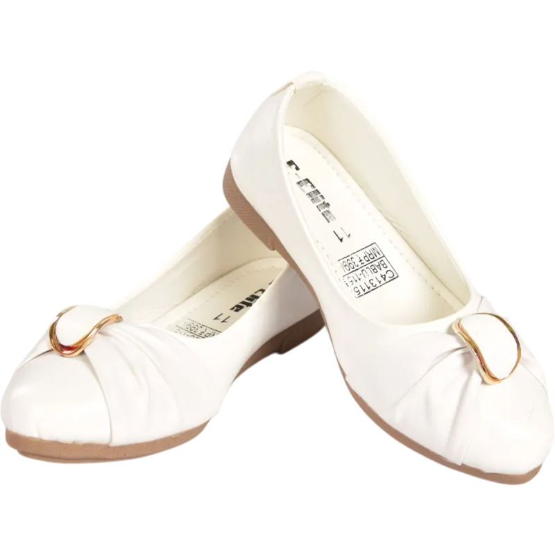 Elite Women White Ballerina Flats C413115