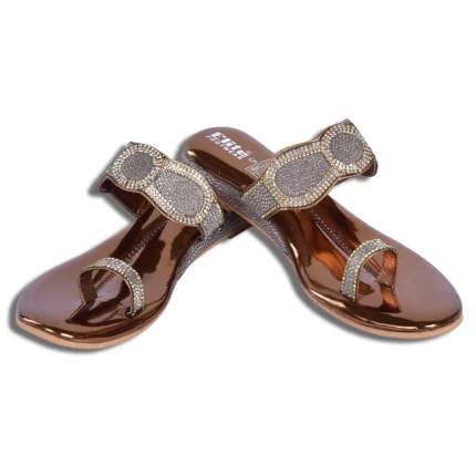 Copper-Gold Party Heels For Women