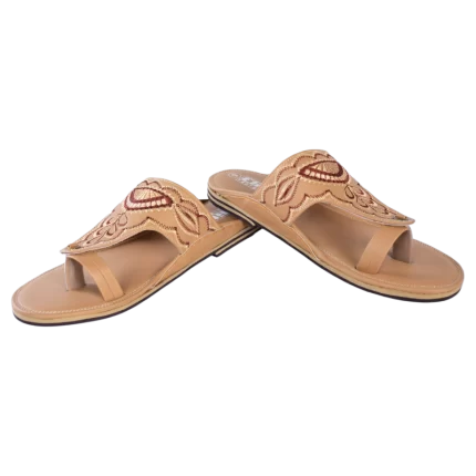 Elite Men's Traditional Embroidered Leather Sandals G248376