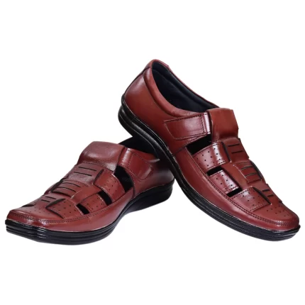 Elite Men’s Brown Closed-Toe Sandals - S305856