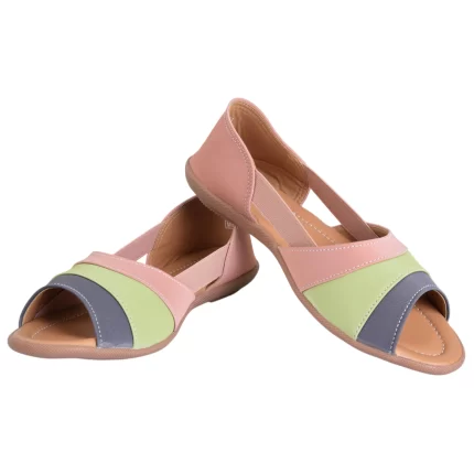 Elite Multicolored Flat Sandals – Playful Elegance for Every Occasion L180122