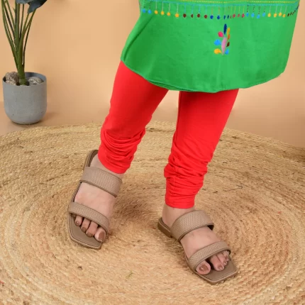 Elite Women’s Brown Foam Sandals with PVC Sole – Square-Toe Dual-Strap Slip-On Flats - L179174E