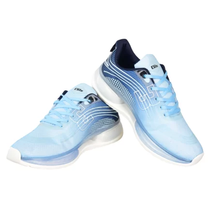 Elite Men’s Sky Blue Sports Running Shoes with Gradient Design S397438